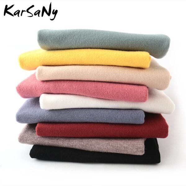 KarSany Half Sleeve Knitted Blouse Women Summer 2021 Ladies V-neck Blouses - Image 6