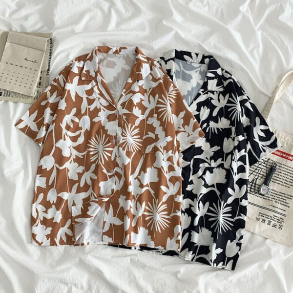 Printed Blouse Short Sleeve Various Color Daily Leisure Soft Simple Comfortable Ulzzang Loose - Image 4