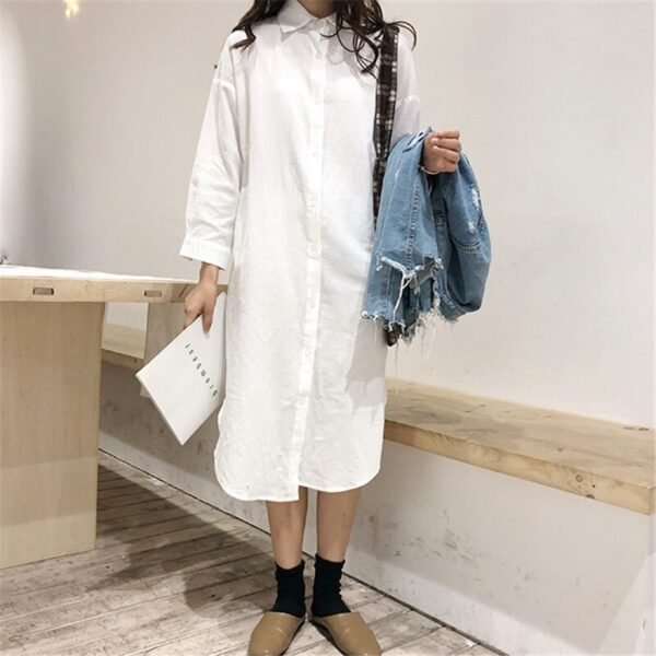 VogorSean Cotton Women Blouse Shirt Linen Cottons Casual Plus size - Image 5