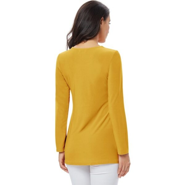 YTL Ladies Golden Diamond Waist Decoration Slim Tunic Tops Casual Party Long Sleeve - Image 4