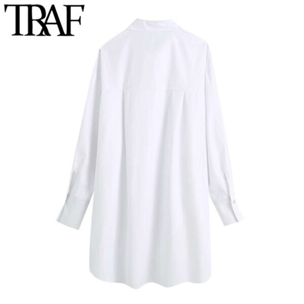 TRAF Women Fashion With Side Buttons Loose Asymmetrical Blouses - Image 2