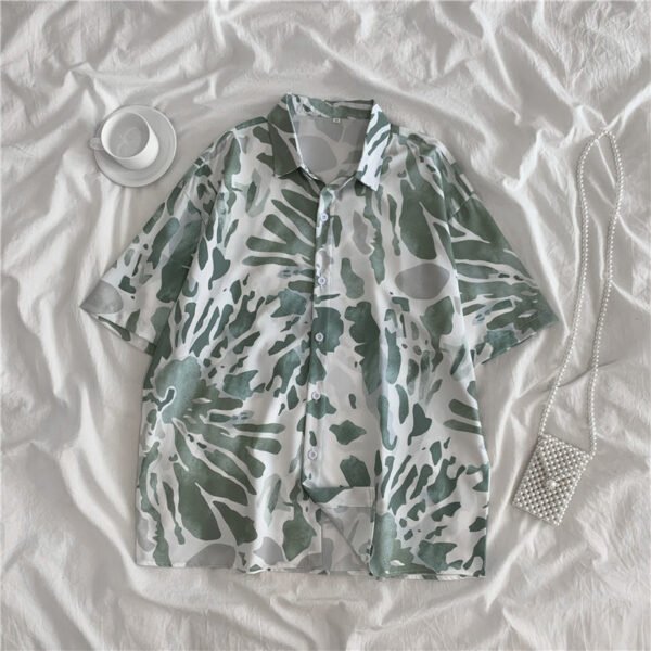Printed Blouse Short Sleeve Various Color Daily Leisure Soft Simple Comfortable Ulzzang Loose - Image 2