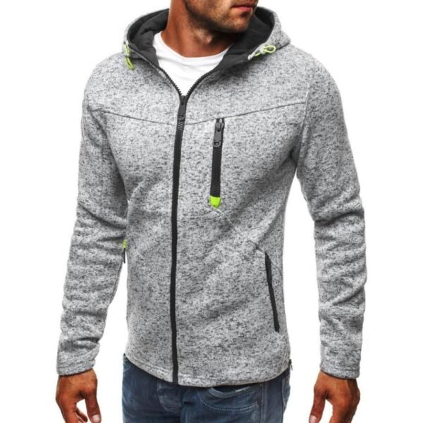 New Jacquard Hoodie Brand Fleece Men's Hooded Hoody Man Sweatshirt - Image 2