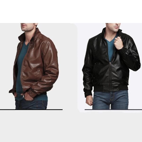 New Cowboy Men's High-Quality Leather Jacket Plus Thick Coats S-2XL - Image 2