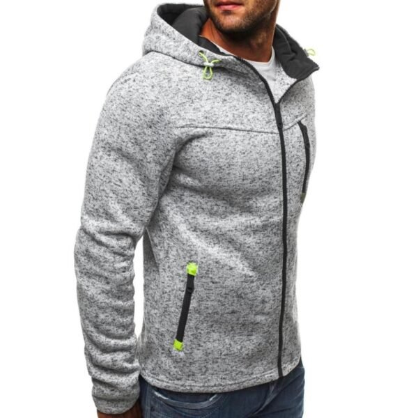 New Jacquard Hoodie Brand Fleece Men's Hooded Hoody Man Sweatshirt - Image 3