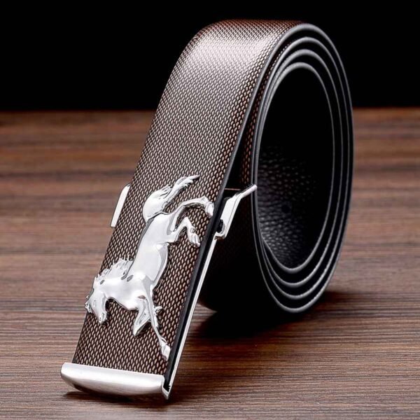 New Fancy Buckle Vintage Plate Designer Leather Belts for Men Belts - Image 3