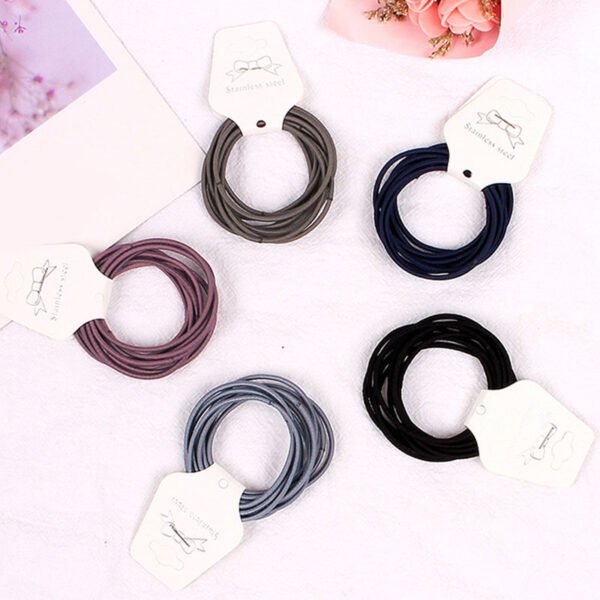 10Pcs 5cm Rubber Bands Scrunchy Elastic Hair Bands For Hair - Image 6