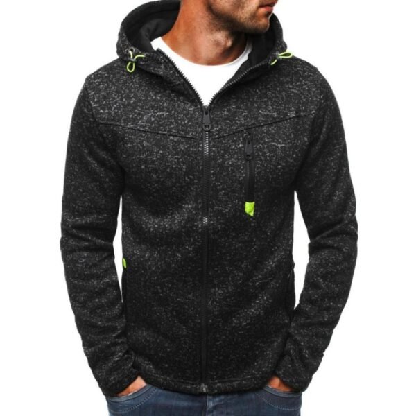 New Jacquard Hoodie Brand Fleece Men's Hooded Hoody Man Sweatshirt - Image 5