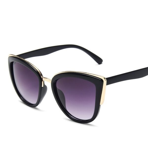 Leopard Ladies Cat Eye Sunglasses Vintage Oversized For Female - Image 4