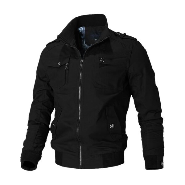 New Hot Outwear Stand Slim Men's Casual Coat Military Windbreaker Bomber Jacket - Image 3