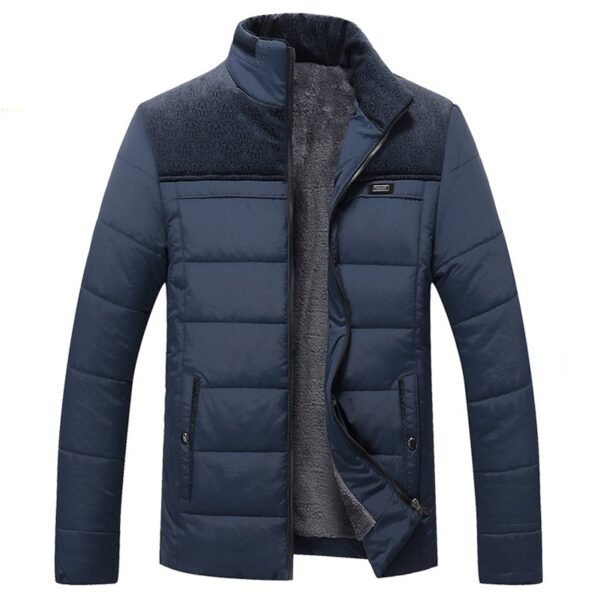 New High-Quality Warm and Windproof Slim Plus Velvet Men's Jacket - Image 4