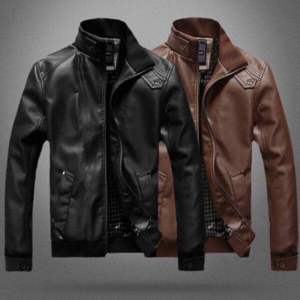 New Cowboy Men's High-Quality Leather Jacket Plus Thick Coats S-2XL