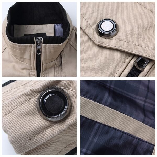 New Hot Outwear Stand Slim Men's Casual Coat Military Windbreaker Bomber Jacket - Image 6