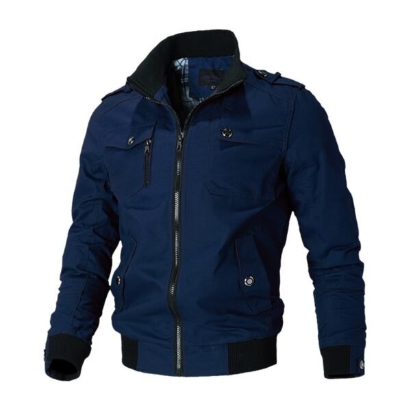 New Hot Outwear Stand Slim Men's Casual Coat Military Windbreaker Bomber Jacket - Image 5