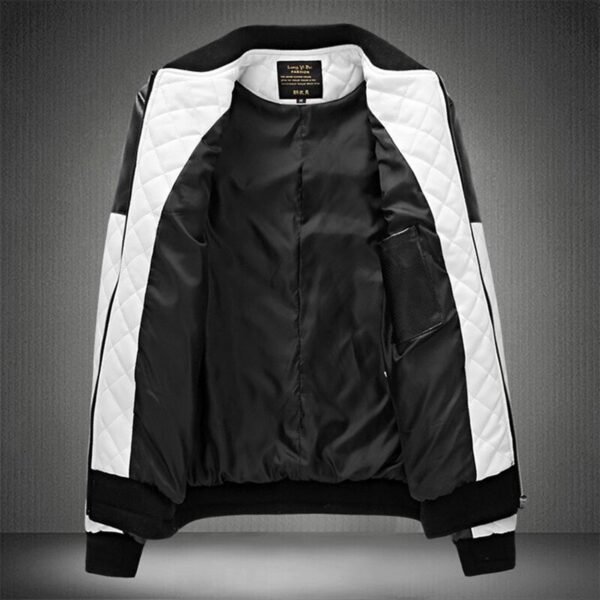 High Quality Mens Casual Classic Leather Jackets Thick Coats Spring/ Autumn - Image 3
