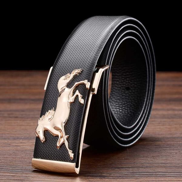 New Fancy Buckle Vintage Plate Designer Leather Belts for Men Belts - Image 2