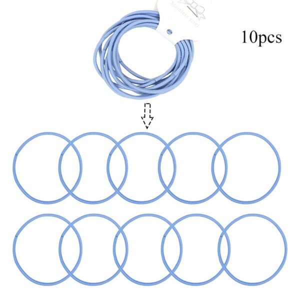 10Pcs 5cm Rubber Bands Scrunchy Elastic Hair Bands For Hair - Image 2