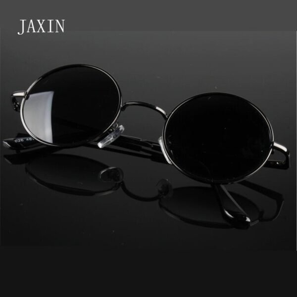 JAXIN Retro round sunglasses men eye protection polarized