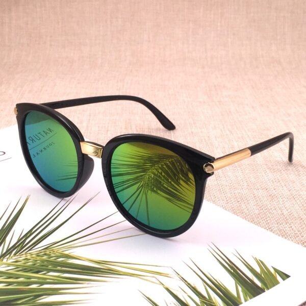 Men Women Round Vintage Classis Design Mirror Sun Glasses - Image 2