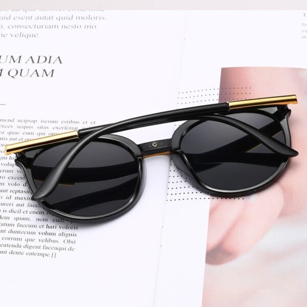 Men Women Round Vintage Classis Design Mirror Sun Glasses - Image 5