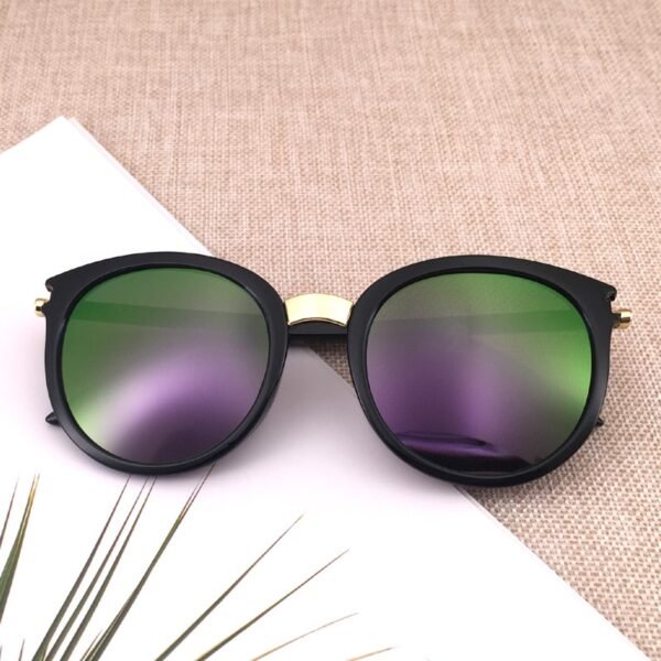 Men Women Round Vintage Classis Design Mirror Sun Glasses - Image 3