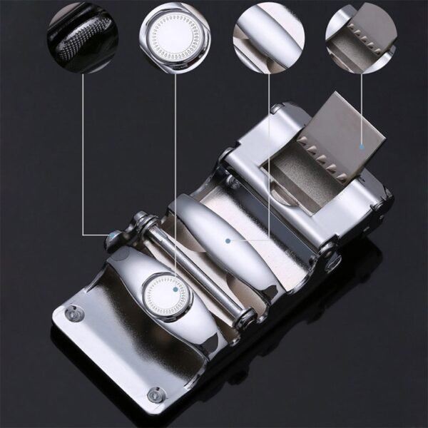 High-Quality Genuine Leather Belt Automatic Buckle Authentic Girdle Men's Belts - Image 5