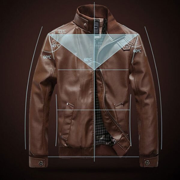 New Cowboy Men's High-Quality Leather Jacket Plus Thick Coats S-2XL - Image 3