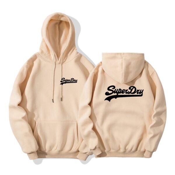 Men Hoodies Sportswear Front Back Harajuku Print Plus Fleece Warm S-3XL