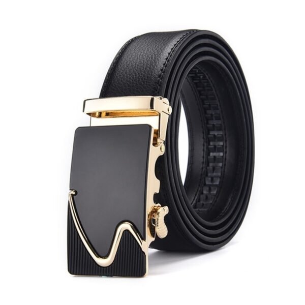 Men's Brand Design High-Quality Cow Leather Alloy Automatic Buckle Belts - Image 5