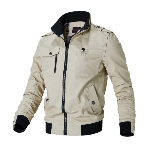 New Hot Outwear Stand Slim Men's Casual Coat Military Windbreaker Bomber Jacket - Image 2