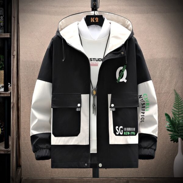 Spring Autumn Male Fashion New Print Casual Coat Windbreaker Youth Jackets - Image 2