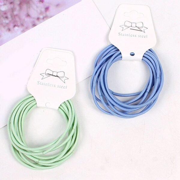 10Pcs 5cm Rubber Bands Scrunchy Elastic Hair Bands For Hair - Image 4