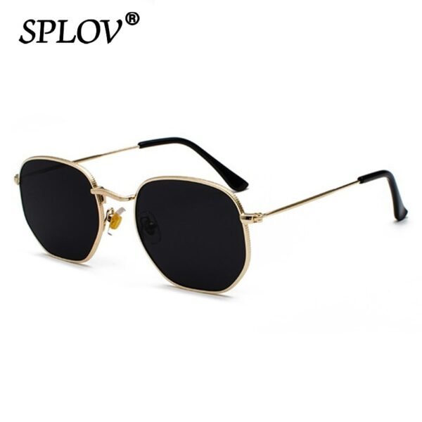 Hexagon Men Women Metal Frame Sunglasses Square Polygon Sun Glasses
