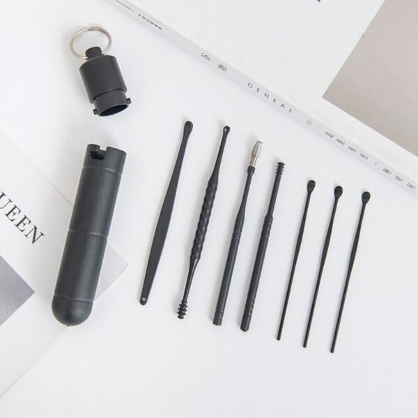 7PCs/Set Ear Cleaner Earwax Removal Tool Earpick Curette Reusable Ear Cleaning Wax - Image 2