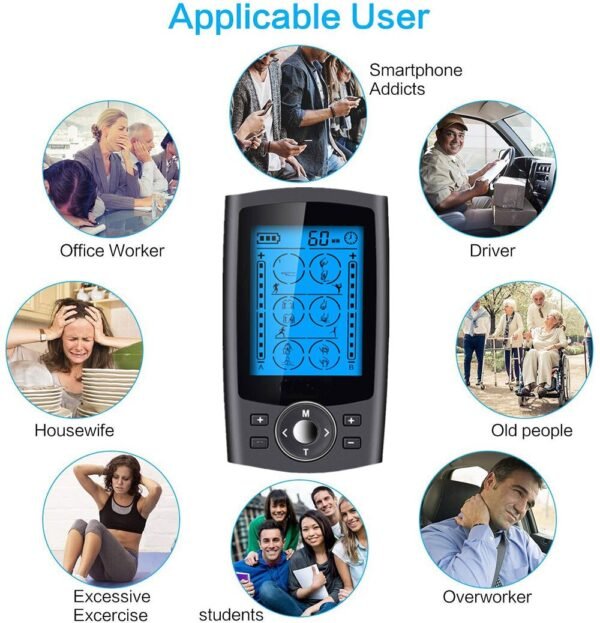 24 Modes Electric EMS Muscle stimulation TENS Unit Electronic Machine Body Massager - Image 7