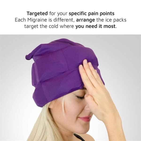 Headache And Migraine Relief Cap - Headache Relief, Elastic, Comfortable, Cool Mask - Image 3
