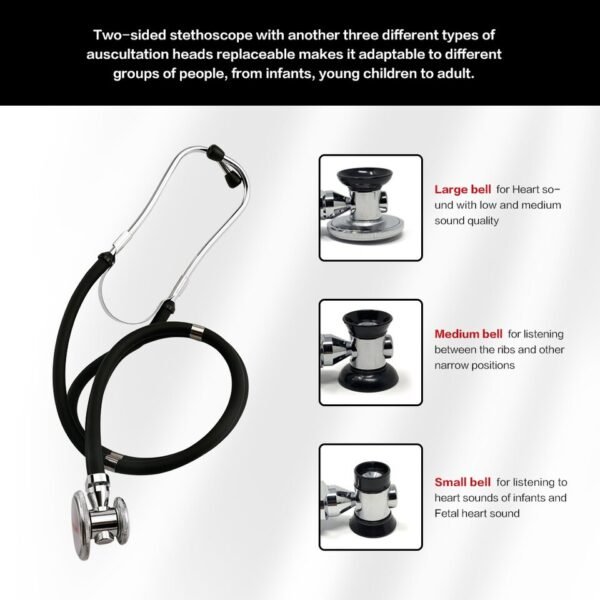 Sinocare Portable Dual Head Stethoscope Cardiology Medical Equipment Device - Image 5