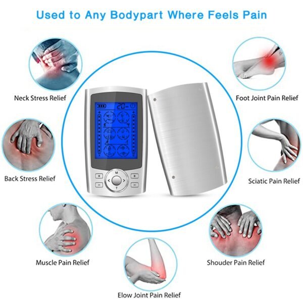 24 Modes Electric EMS Muscle stimulation TENS Unit Electronic Machine Body Massager - Image 2