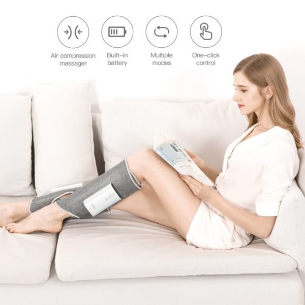 2pcs Wireless Leg Massager Pair Smart Air Compression Rechargeable Relax Massage - Image 7