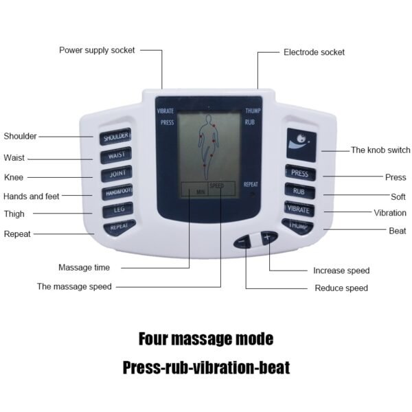 Digital Muscle Therapy Electric Tens Muscle Stimulator Full Body Massage Relax 16pads - Image 9