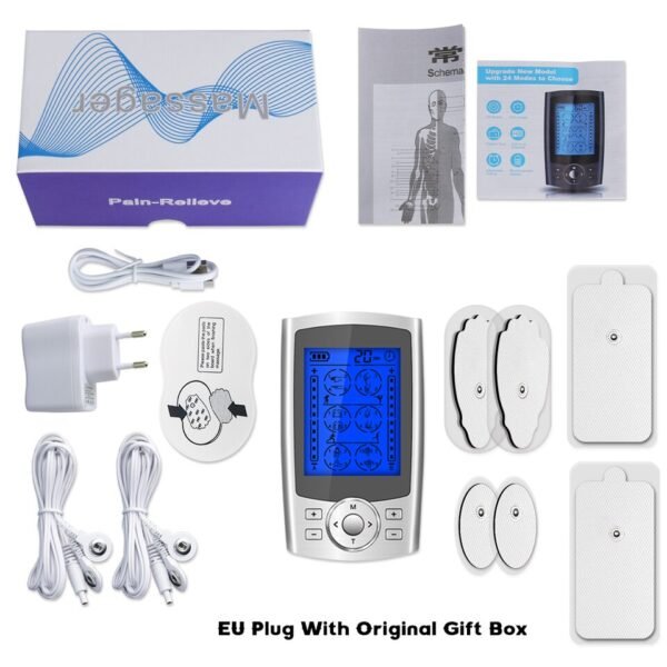 24 Modes Electric EMS Muscle stimulation TENS Unit Electronic Machine Body Massager - Image 6