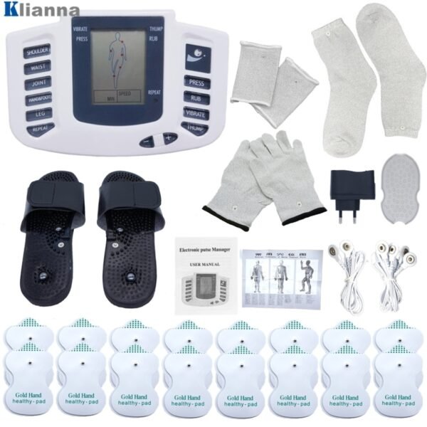 Digital Muscle Therapy Electric Tens Muscle Stimulator Full Body Massage Relax 16pads