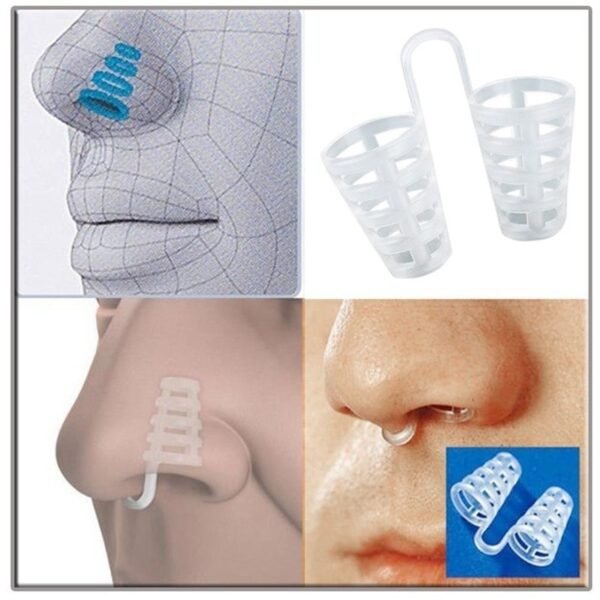 1/4PCS Nose Clip Silicone Anti Snoring Solution Device Snor Stopper Aid Nasal Dilators - Image 2