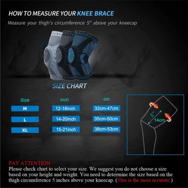 1Pcs Knee Brace Support For Arthritis Relief, Joint Pain, Meniscus Tear, Post Surgery - Image 2