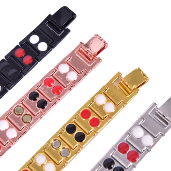 High-Quality Stainless Steel Tourmaline Magnetic Bracelets Bio Health Care Bangle - Image 6