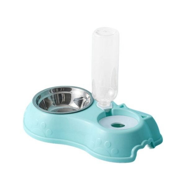 Pets three Bowls Food Water Feeder with Auto Water Dispenser Wet and dry separate bowls For Cats Dog - Image 8