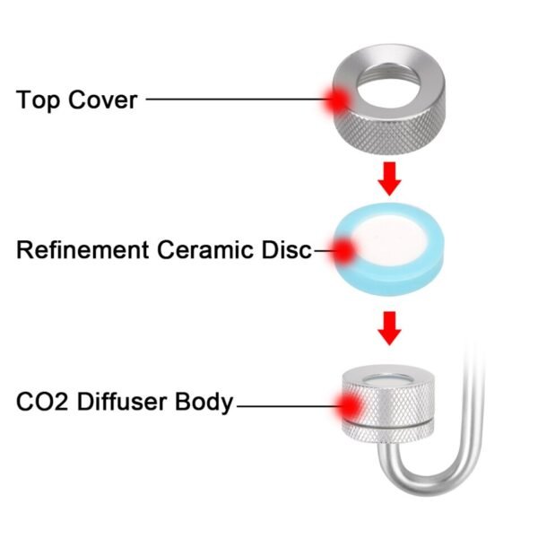 Fish Tank Bubble Atomizer For Aquatic Plant Growth Aquarium With Suction Cup CO2 Generato Diffuser - Image 3