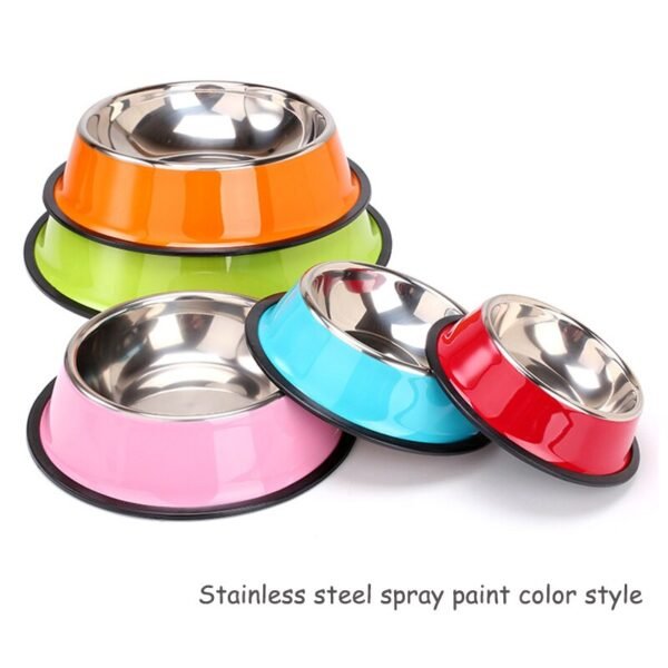 Stainless Steel Bowls Pet Dog Food Dish Non-slip Anti-fall Durable Cat Dogs Feeding Bowl Pets Outdoor - Image 5