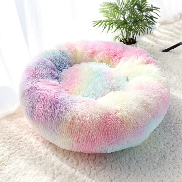 New Warm Sleepping Mat Dog Cat Bed Round Long Plush Cat's House Cave Pet Kitten Cushion Basket - Image 9