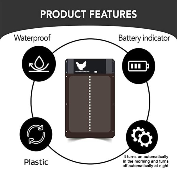 Cat Dog Automatic Chicken Coop Door Light-Sensitive Night Morning Delay Auto Guard Poultry Supplies - Image 6